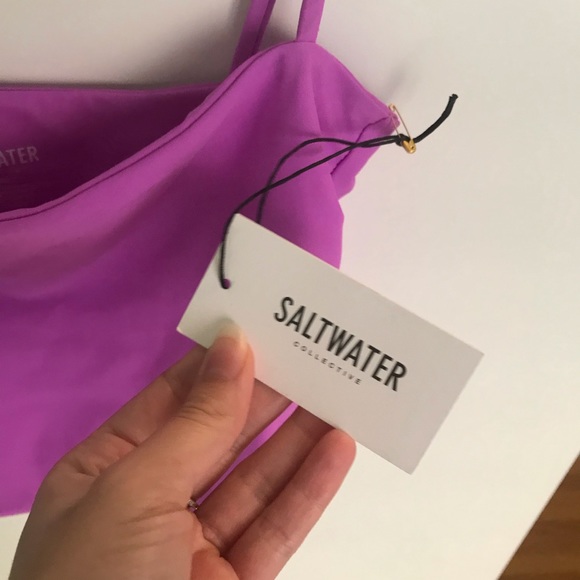 NWT Saltwater Collective Amanda Tankini Swim Top in ORCHID PURPLE XS - Picture 8 of 12